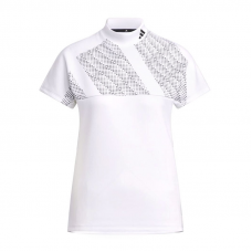 Adidas針織報半高領Polo衫(白)#0915